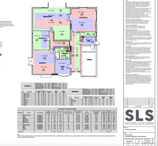 Underfloor heating plan